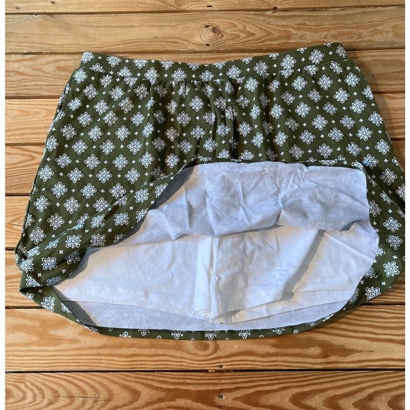 NEW LOGO by Layers Lori Goldstein Printed Knit Skort Size XL Women’s Green - Picture 5 of 7